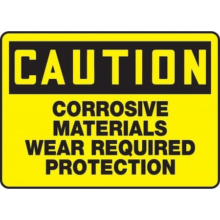 OSHA CAUTION SAFETY SIGN CORROSIVE MCHL692VP